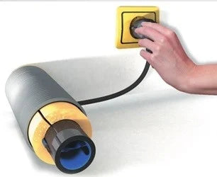 Protección contra heladas, cinta calefactora con termostato incorporado