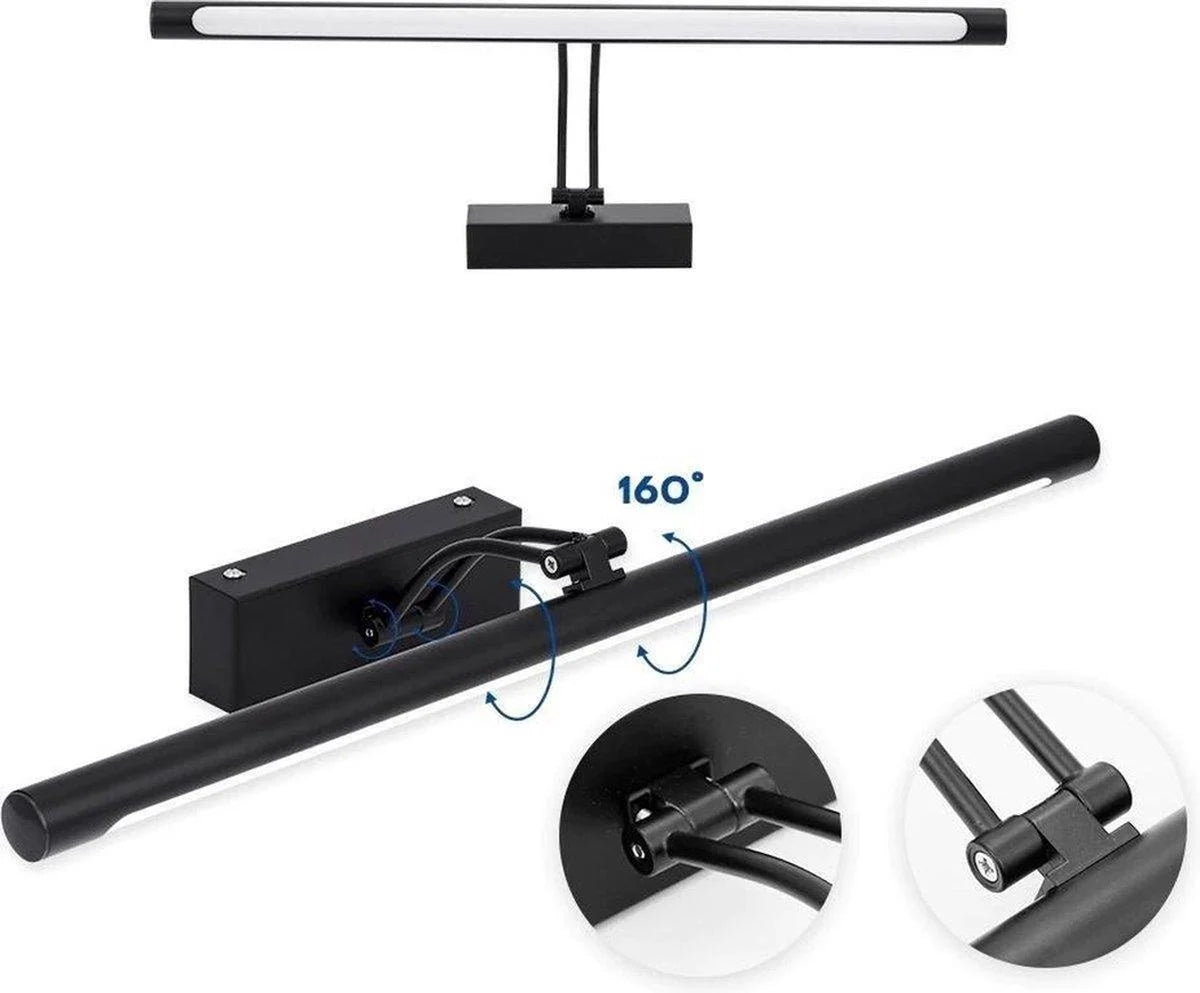Lámpara espejo iluminación LED negro regulable