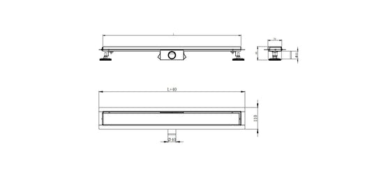 Desagüe de ducha LunaDrain completo con rejilla cerrada con brida