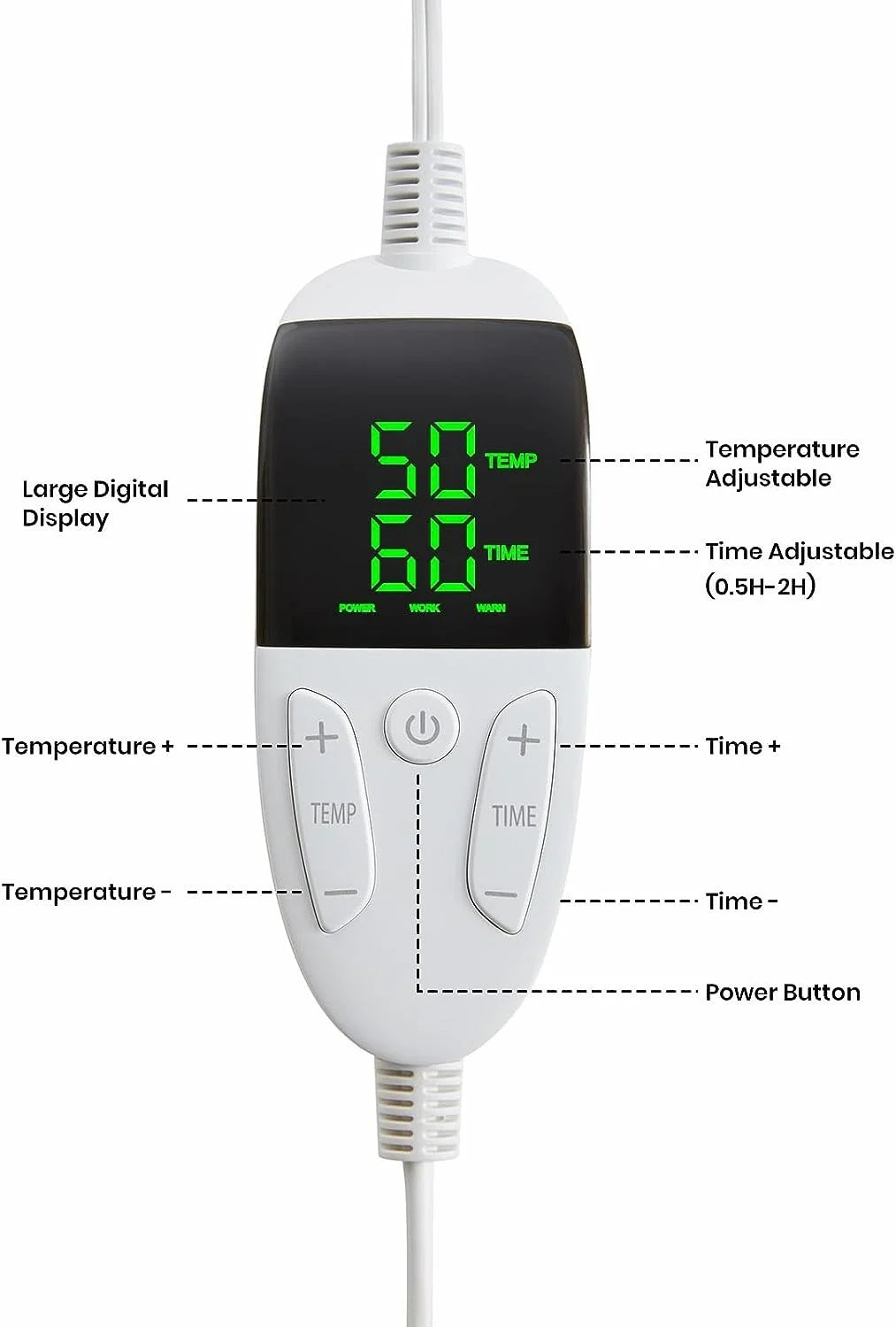 Manta eléctrica - Manta eléctrica - 1 persona - 180x150 cm - polar - negro -