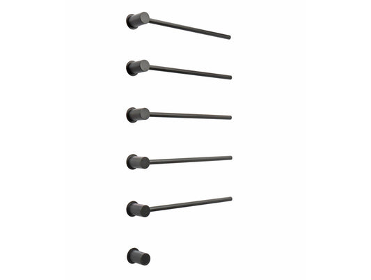 Radiador toallero eléctrico negro con termostato L-SR0005-B