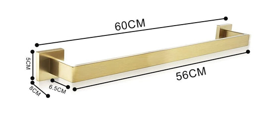 Toallero cuadrado dorado