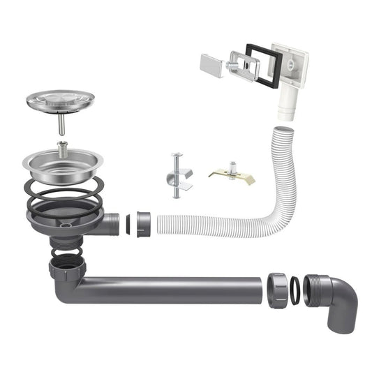 Nurion Fregadero Metal Negro 28,5 x 34,5 - Fregadero Cocina - Fregaderos Cocina - Fregadero Cocina - sin agujero para grifo acero inoxidable