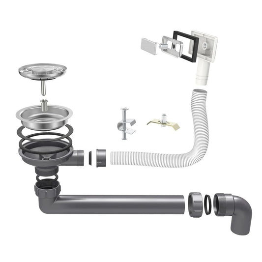 Fregadero Nurion Acero Inoxidable 16,5 x 38,5 - Fregadero Cocina - Fregaderos Cocina - Fregadero Cocina - sin agujero para grifo acero inoxidable