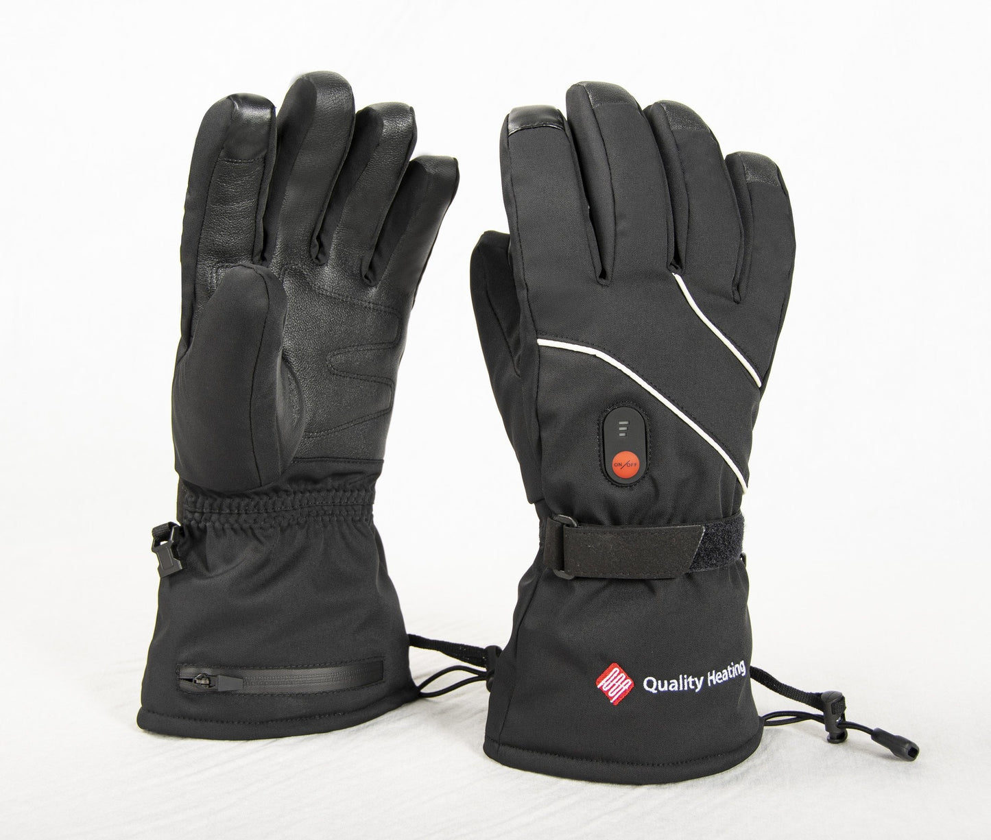 Guantes de cuero calefactados 3 ajustes de calor