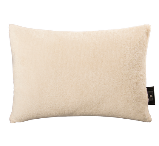 Cojín térmico Warmy de terciopelo blanco roto