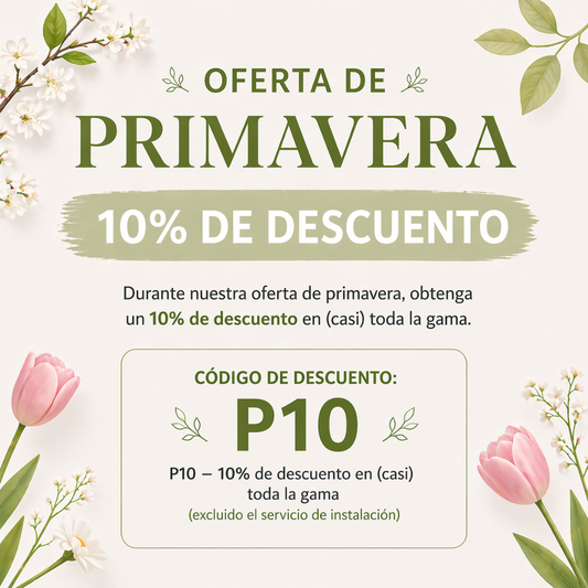 OFERTA DE PRIMAVERA 10 % DE DESCUENTO