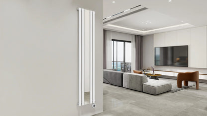 Radiador eléctrico vertical blanco con espejo 1200W NeoTherm