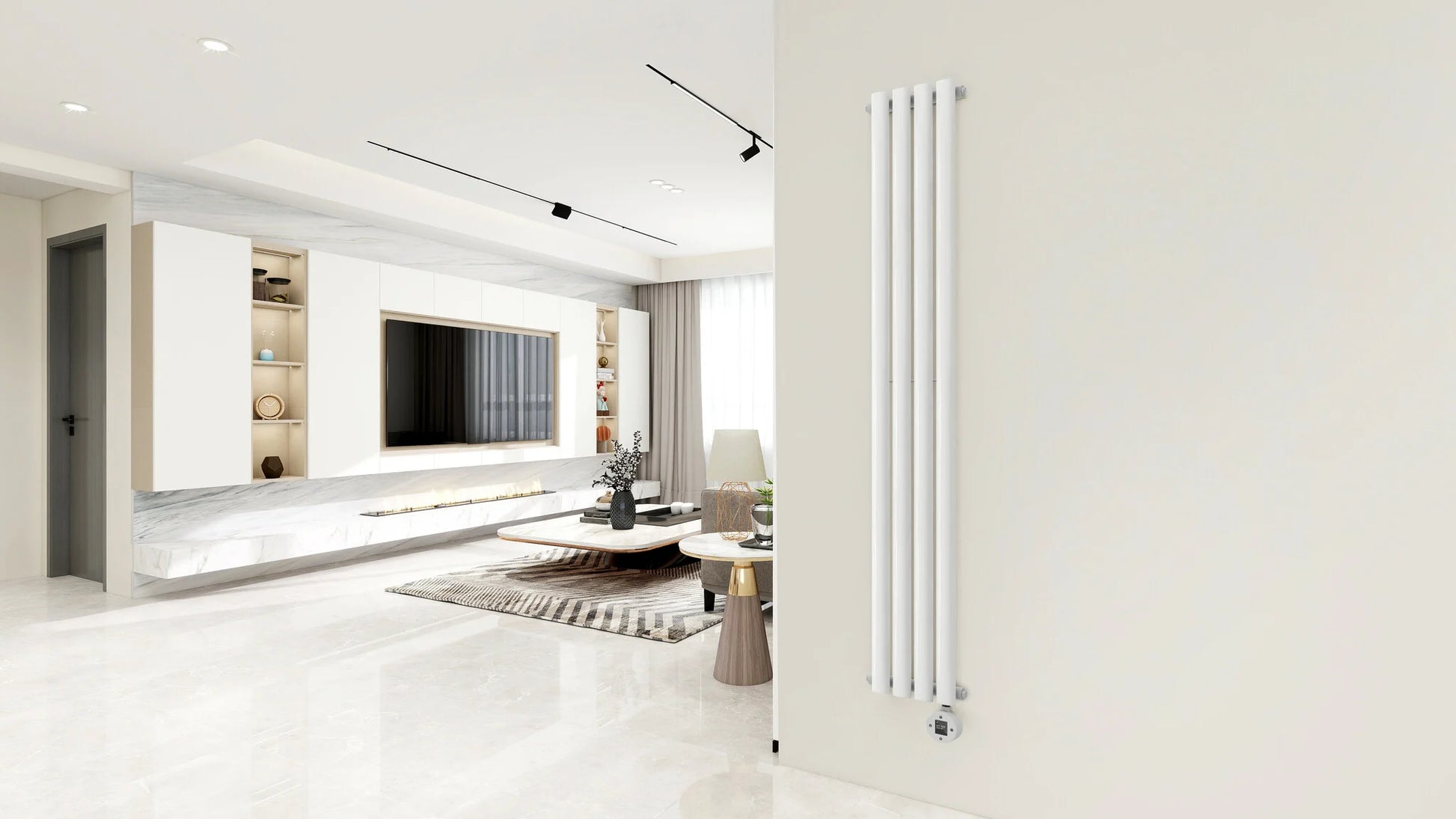 Radiador eléctrico vertical blanco Calysta 1000Watt