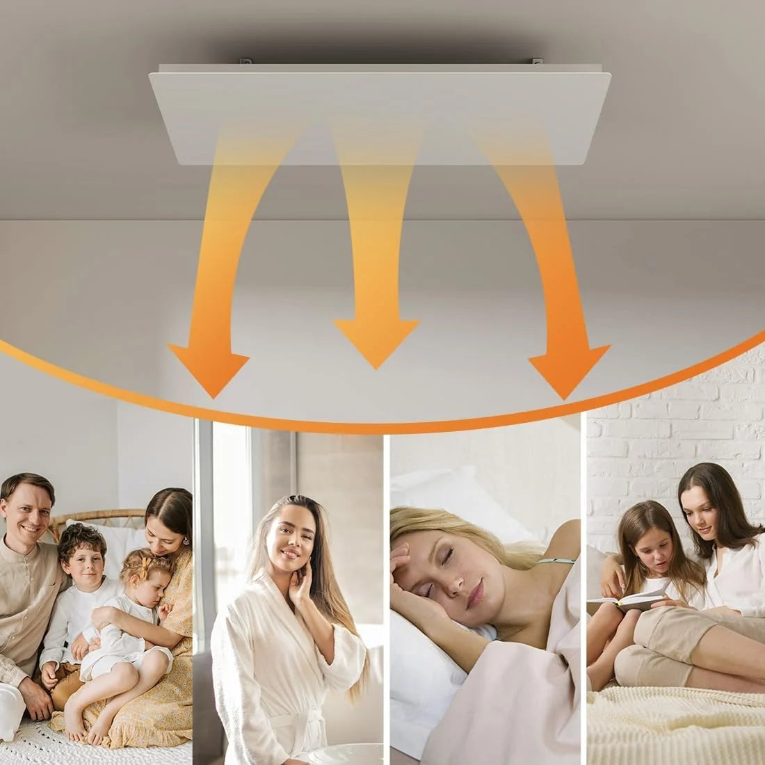 Panel infrarrojo Wifi QH-ThermoAura Serie 1150 vatios 87x33 cm