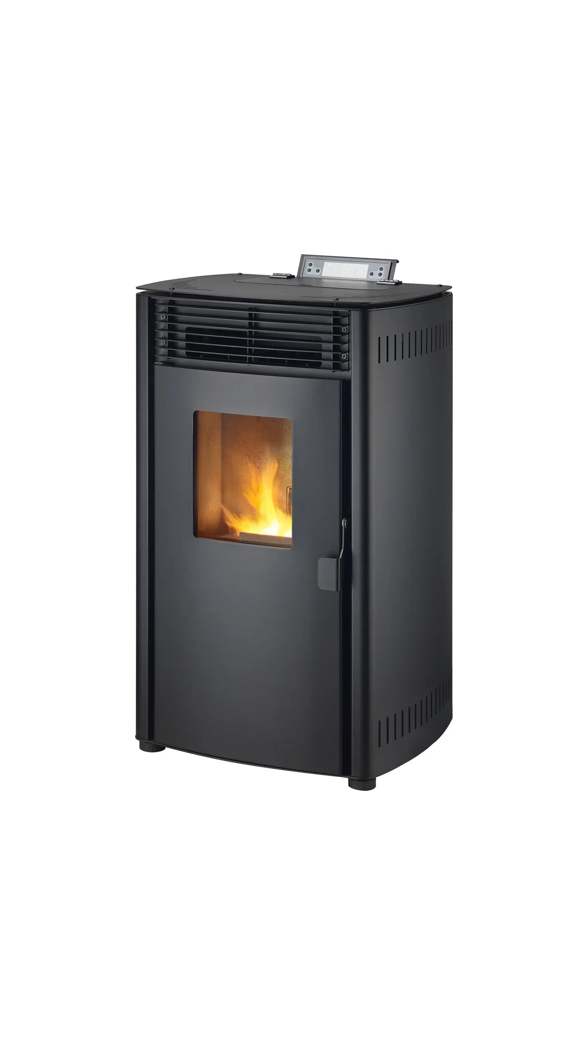 Estufa de pellets - 8.8KW - para 60-80 m2 - 5 niveles - temporizador - CR05 Negro