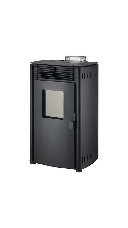 Estufa de pellets - 8.8KW - para 60-80 m2 - 5 niveles - temporizador - CR05 Negro