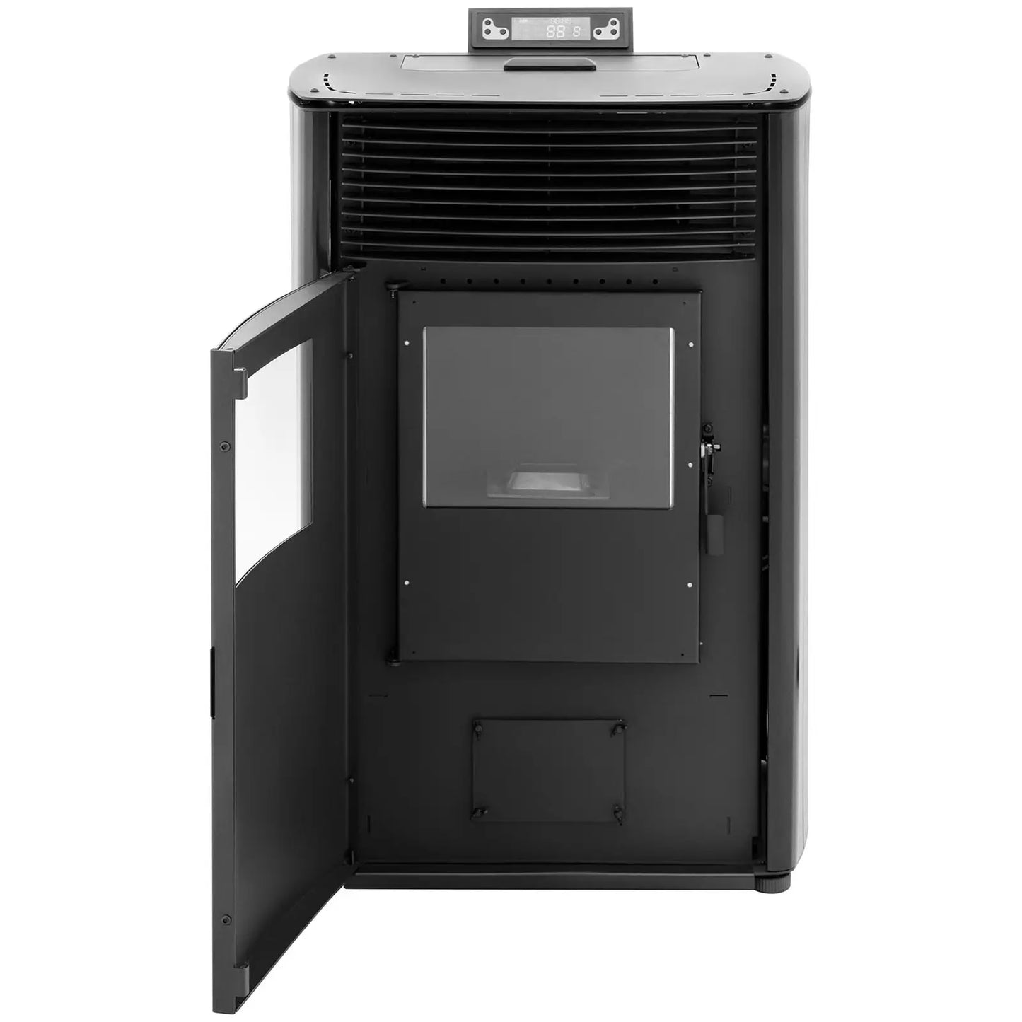 Estufa de pellets - 8.8KW - para 60-80 m2 - 5 niveles - temporizador - CR05 Negro