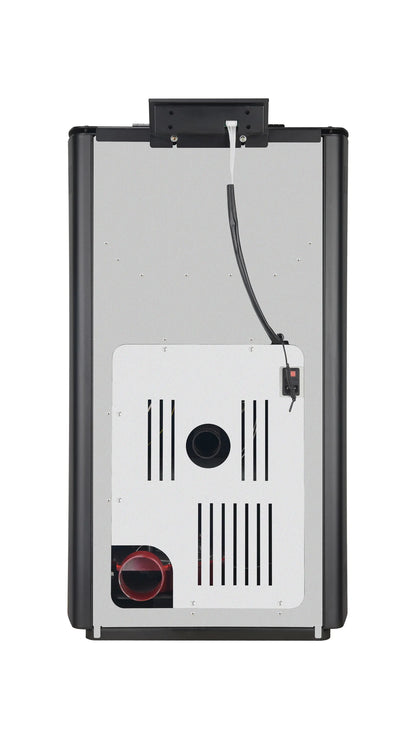 Estufa de pellets - 8.8KW - para 60-80 m2 - 5 niveles - temporizador - CR05 Negro