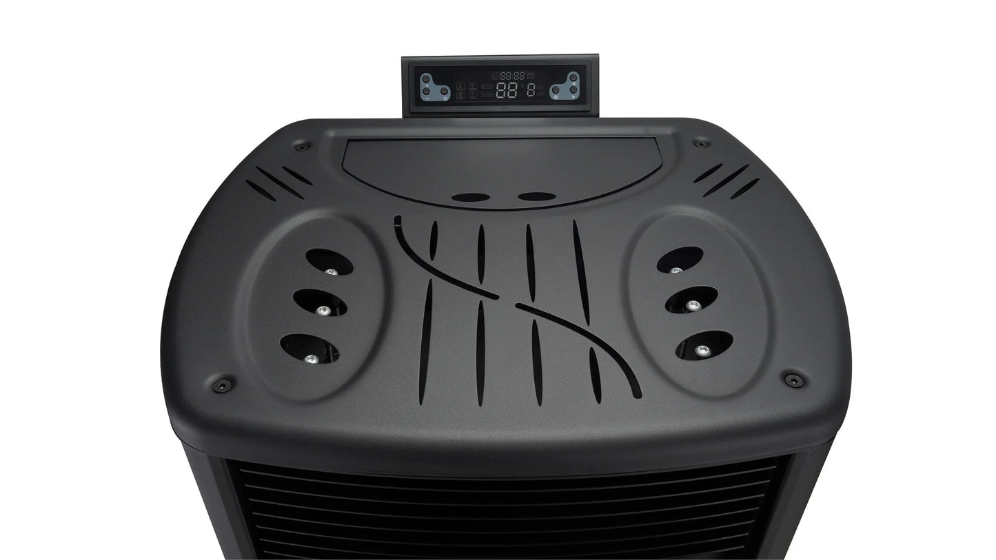 Estufa de pellets - 9,9 kW - para 80-100 m² - 5 niveles - temporizador - CR9 - puerta doble