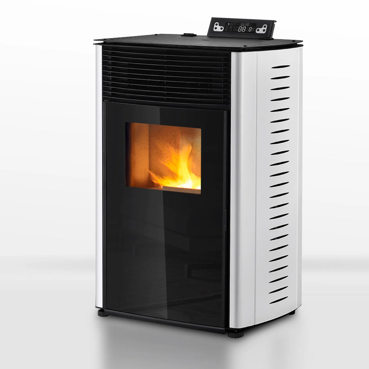 Pelletkachel - 13.1kW - voor 80-100 m2 - 5 niveaus - timer - CR04 White