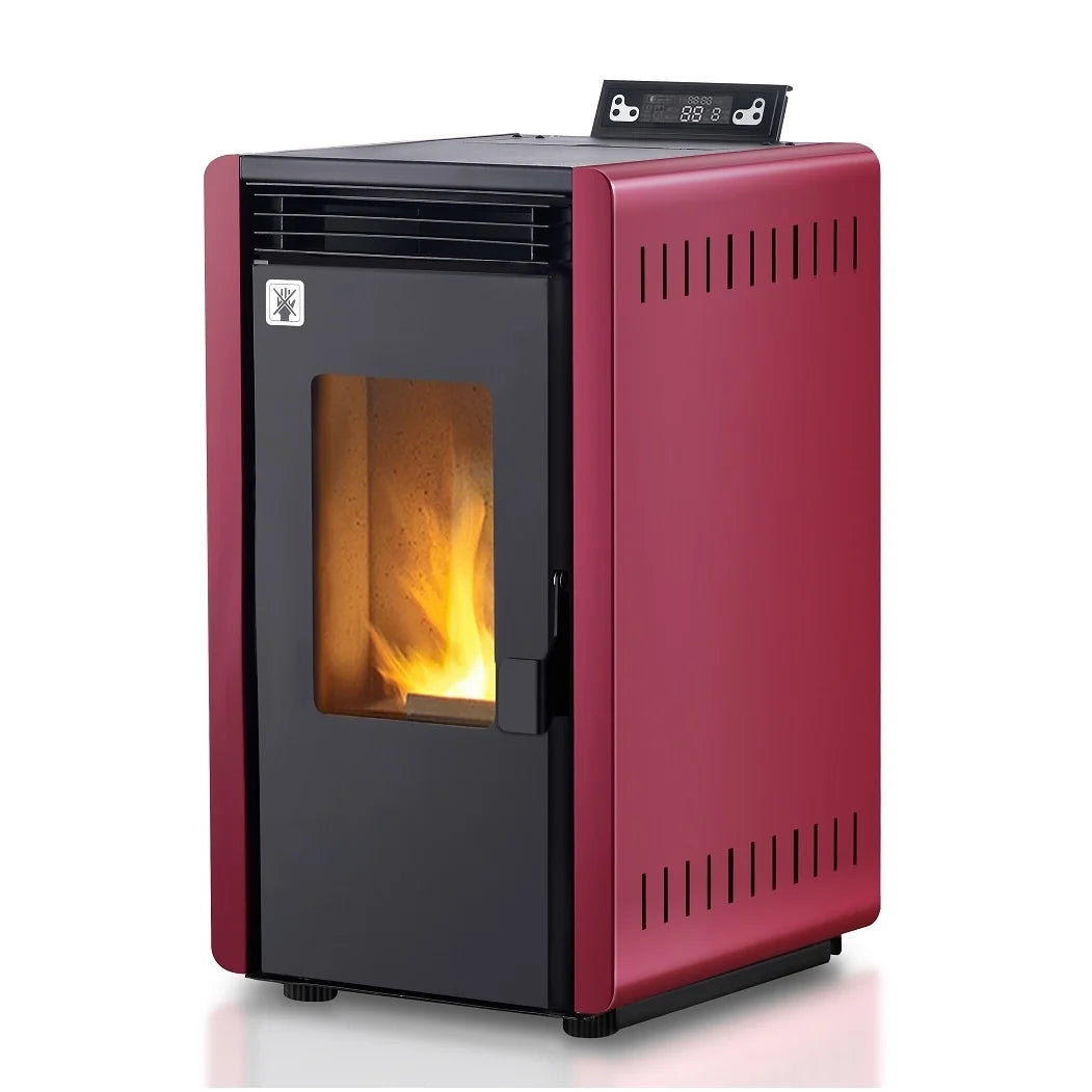 Estufa de pellets - 6kW - para 40-60 m² - 5 niveles - temporizador - CR10-2