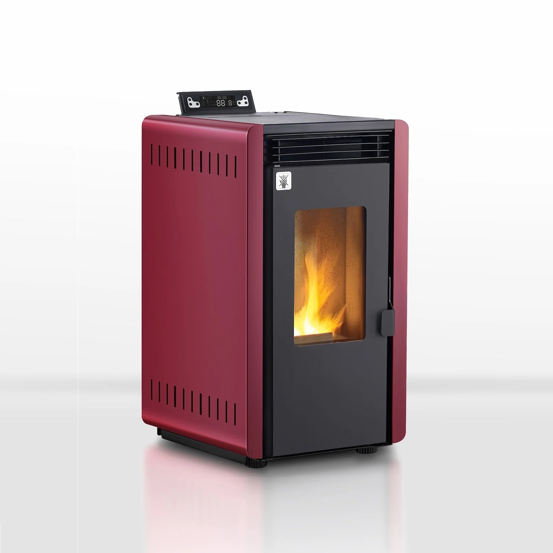 Estufa de pellets - 6kW - para 40-60 m² - 5 niveles - temporizador - CR10-2