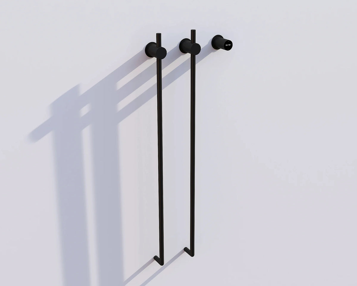 Toallero eléctrico negro con termostato L-SR0200-B