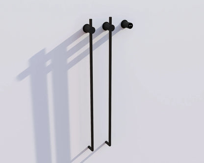 Elektrische handdoek radiator zwart met thermostaat L-SR0200-B