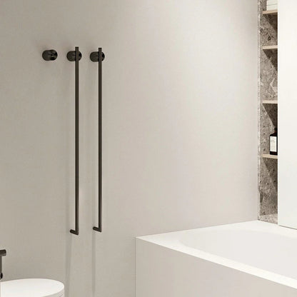 Elektrische handdoek radiator zwart met thermostaat L-SR0200-B