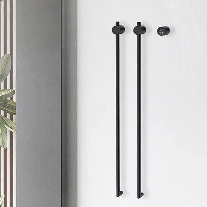 Elektrische handdoek radiator zwart met thermostaat L-SR0200-B