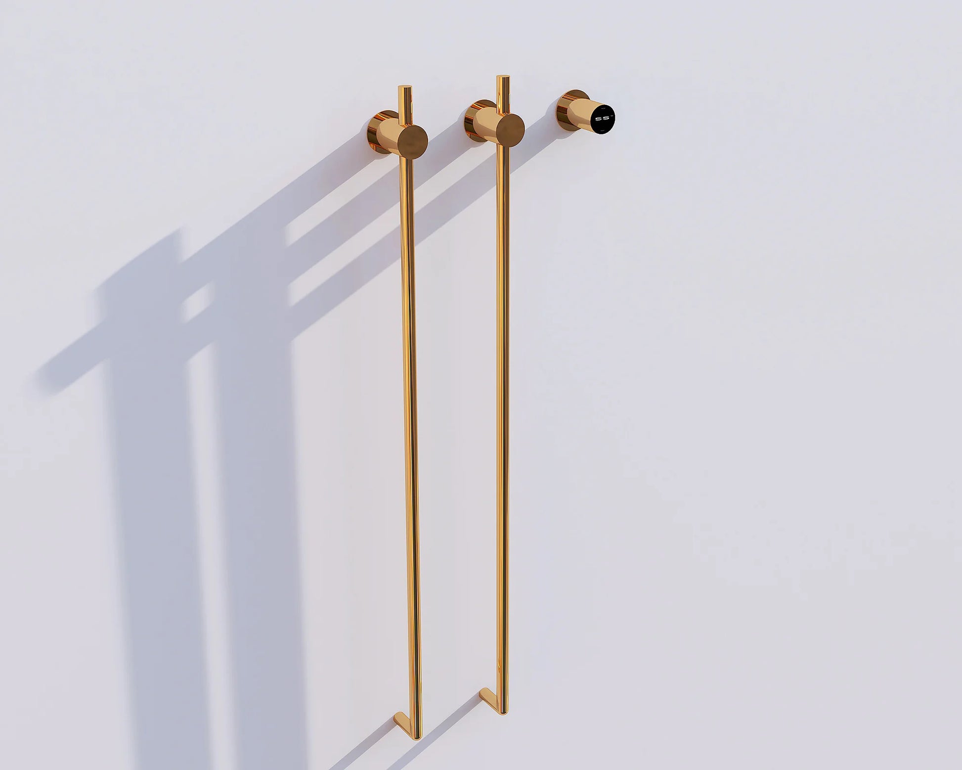 Elektrische handdoek radiator gold met thermostaat L-SR0200-T
