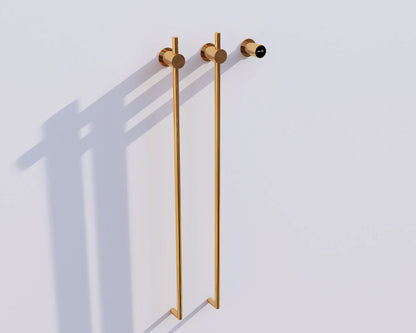 Elektrische handdoek radiator gold met thermostaat L-SR0200-T