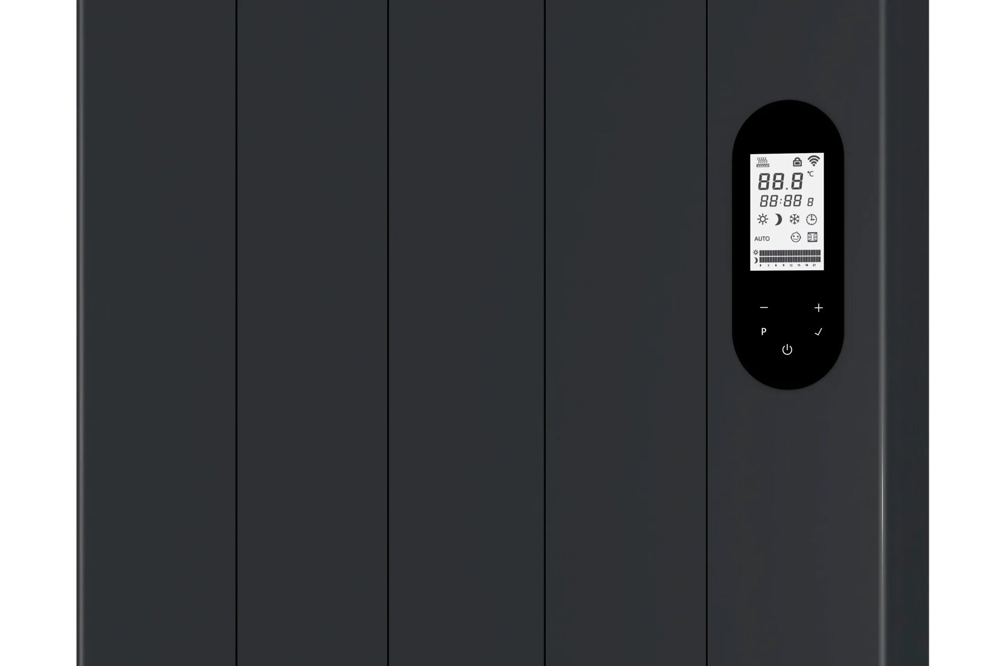 Calefacción de calidad radiador vertical Civetta negro