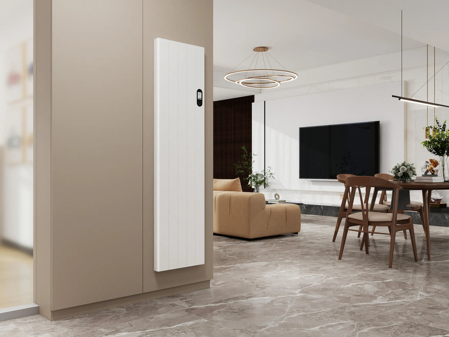 Calefacción de calidad radiador vertical Civetta blanco