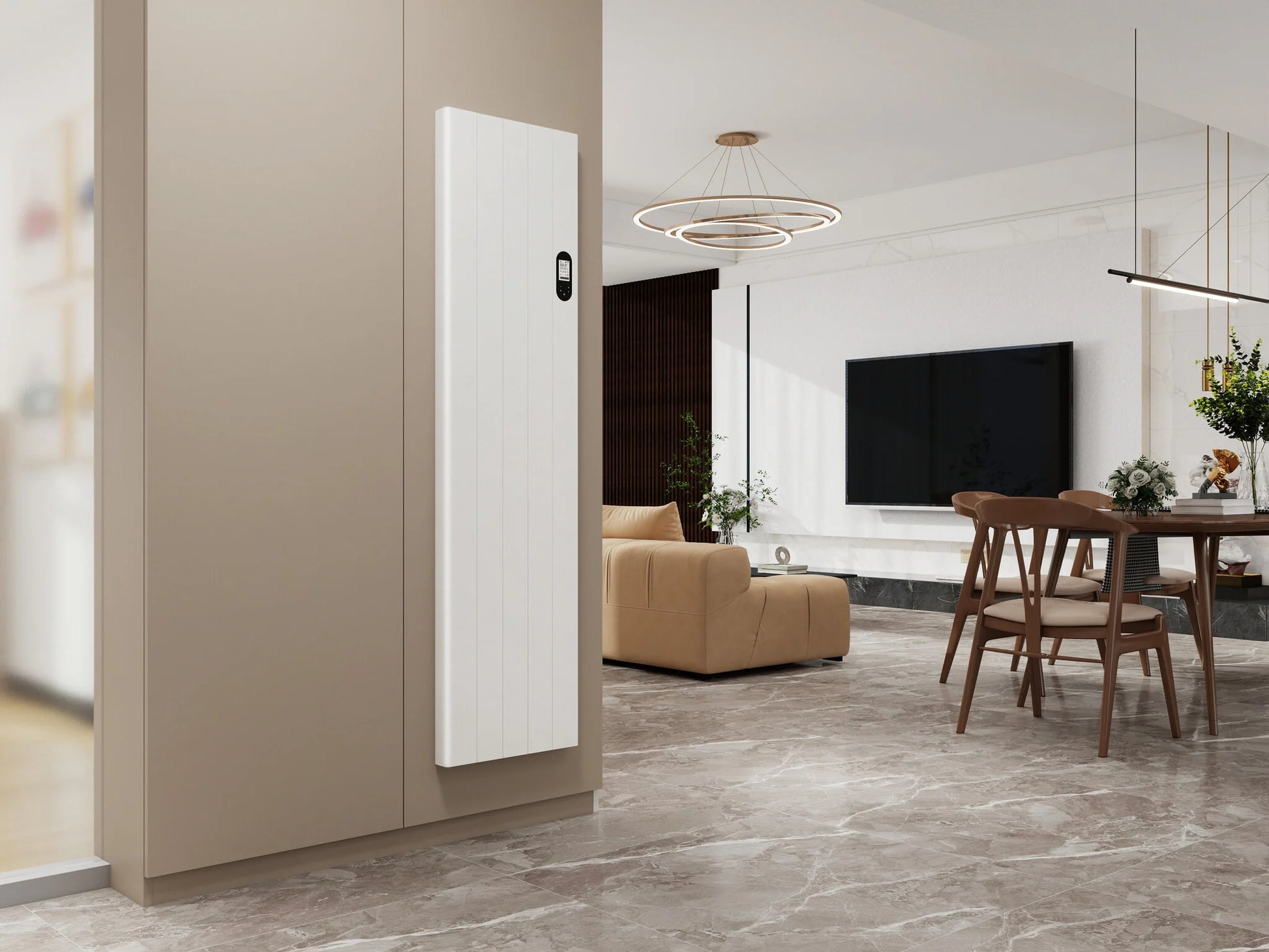 Calefacción de calidad radiador vertical Civetta blanco