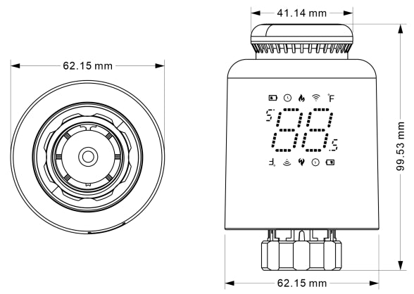 Cabezal de radiador inteligente Wifi