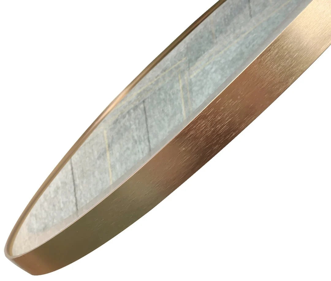 Smart spiegel rond 80cm gouden frame met led verlichting, anti-condens en wifi