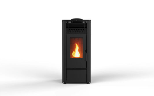 Estufa de pellets - 9,6 kW 80 - 90 m² - 5 niveles - temporizador - CR13