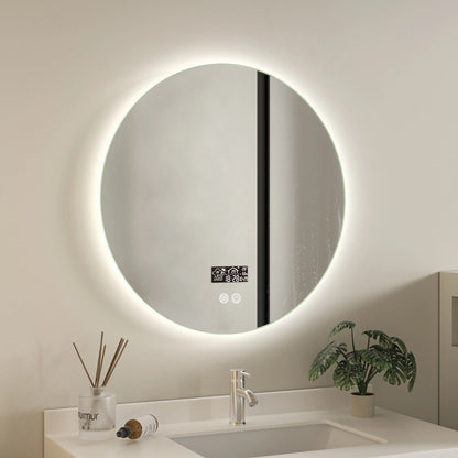 Smart spiegel rond 80cm frameloos met led verlichting, anti-condens en wifi