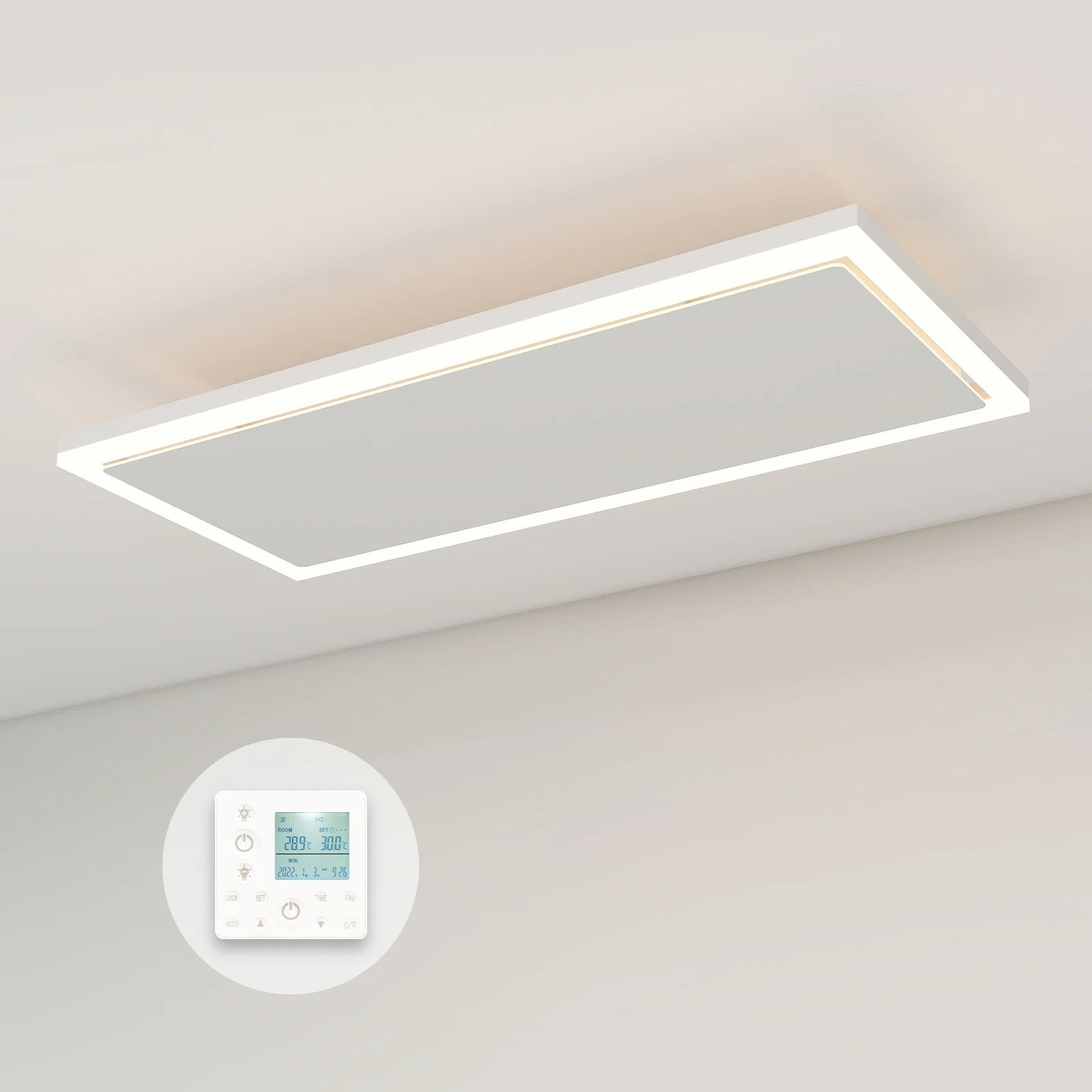 QH-InfraGlow Serie panel de infrarrojos con iluminación LED 107x39 cm 1300watt
