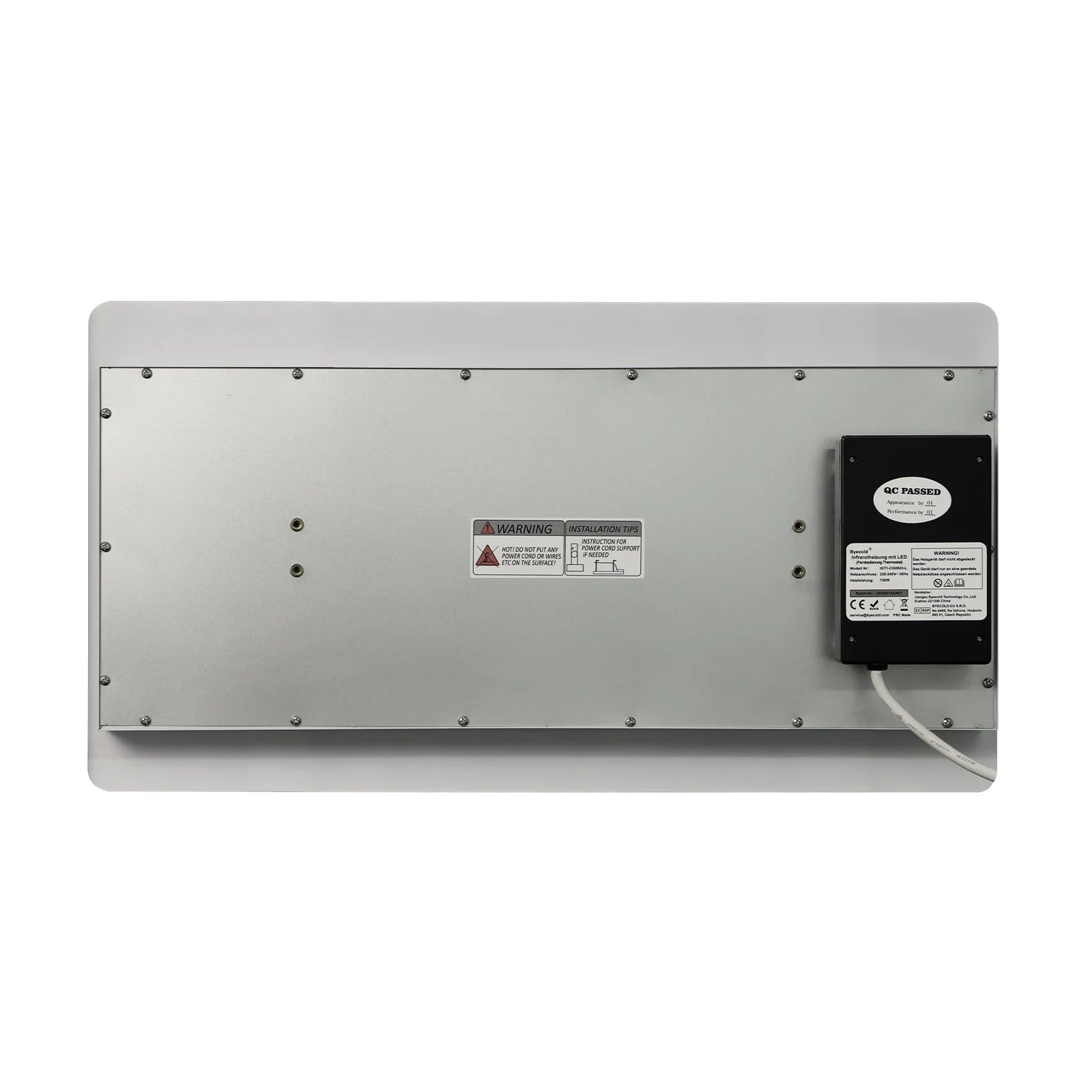 QH-InfraGlow Serie panel de infrarrojos con iluminación LED 107x39 cm 1300watt