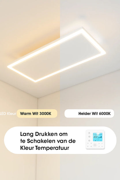 QH-InfraGlow Serie panel de infrarrojos con iluminación LED 135x39 cm 1700 vatios