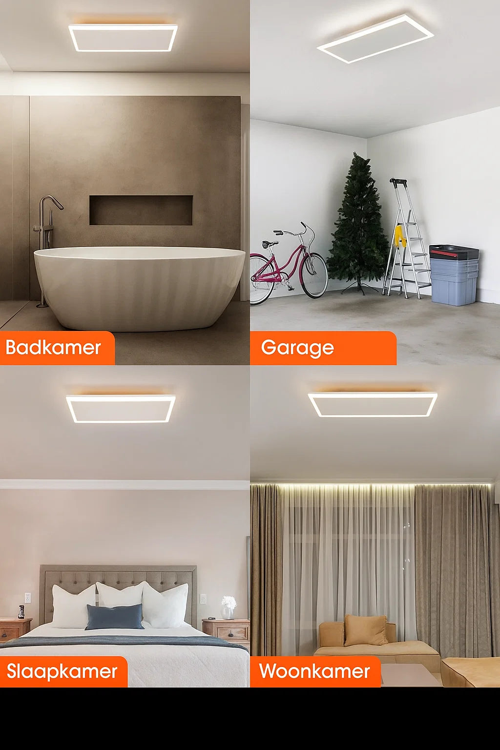 QH-InfraGlow Serie panel de infrarrojos con iluminación LED 135x39 cm 1700 vatios