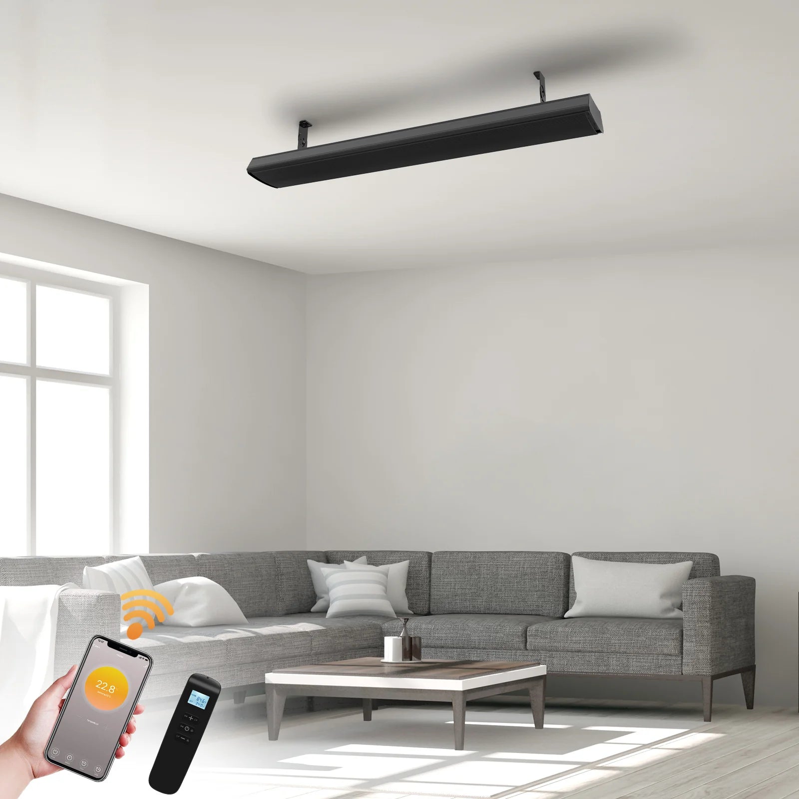 Infrarood terrasheater Thermolux met wifi en thermostaat