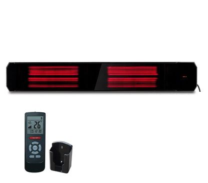 Calefactor infrarrojo de patio Calore negro 1600 - 2200Watt ajustable