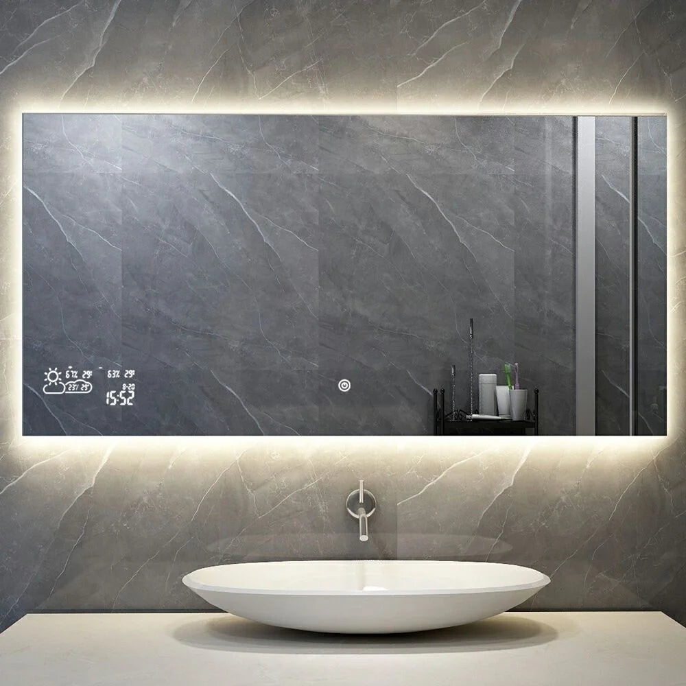Espejo inteligente con iluminación LED calefacción por infrarrojos 60X60 200Watt