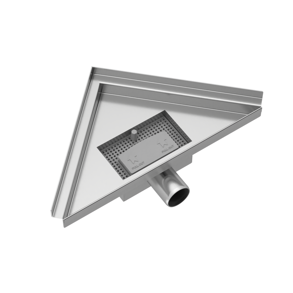 Drenaje de esquina ducha 20 x 28 x 8 cm Acero Inoxidable