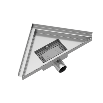 Drenaje de esquina ducha 20 x 28 x 8 cm Acero Inoxidable