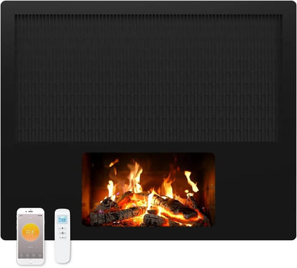Panel infrarrojo chimenea LCD 1700Watt Deluxe