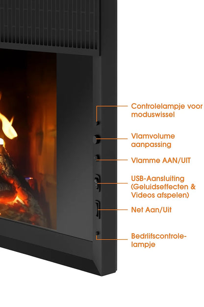 Panel infrarrojo chimenea LCD 1700Watt Deluxe