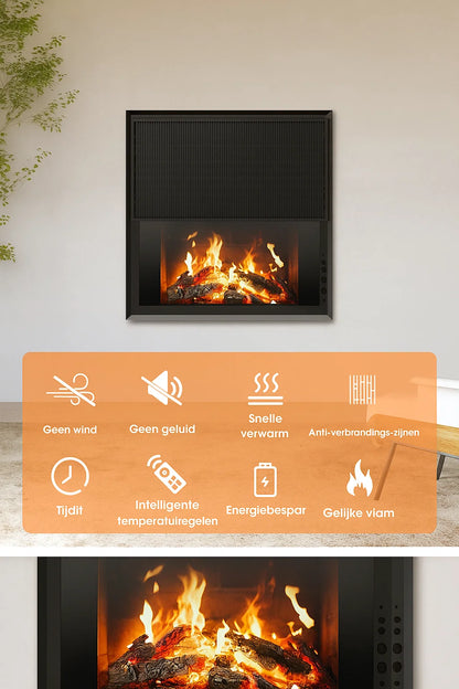 Panel infrarrojo chimenea LCD 1700Watt Deluxe