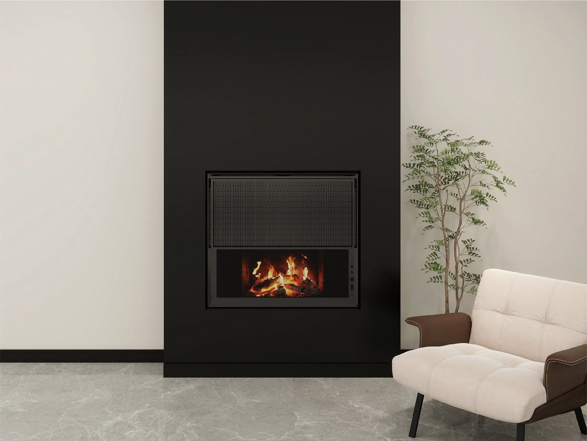 Panel infrarrojo chimenea LCD 1700Watt Deluxe