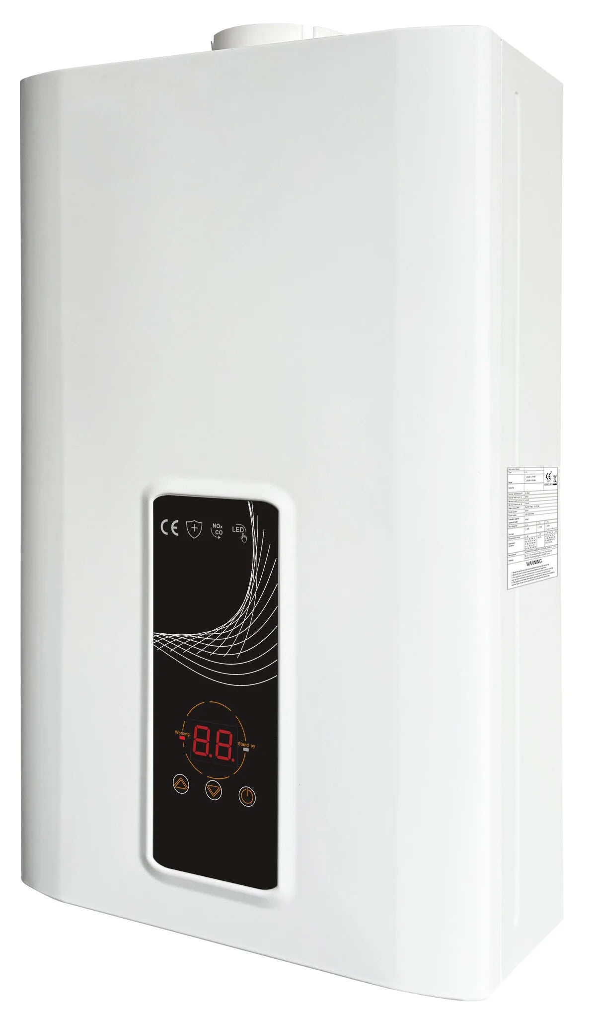 EcoTherm Electronische geiser 230V Digitaal 13L Low Nox Propaan gesloten kamer