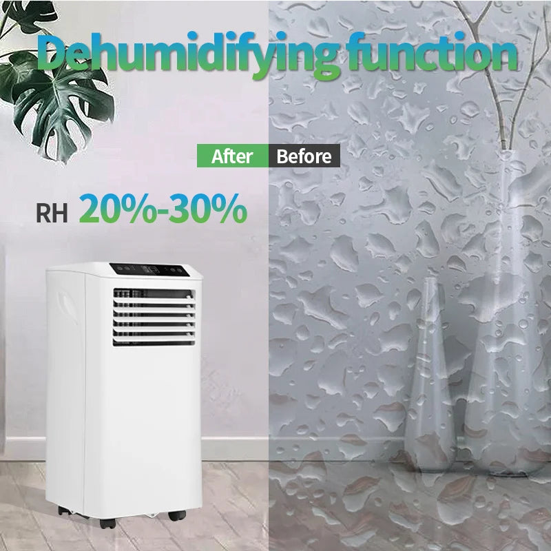 Mobiele airco Wifi ontvochtigen en ventileren met raamafdichting en luchtreiniger 7000btu